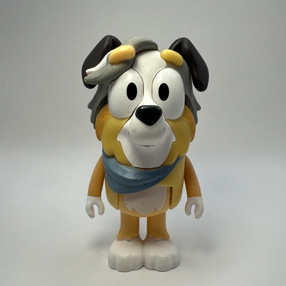 Bluey Calypso Figure Teacher Original Yellow Gray Dog Toy